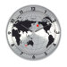Opal Stainless Steel Round Clock