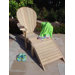 Roble Wood Adirondack Chair with Ottoman