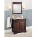 32" Single Bathroom Vanity Set in Dark Brown