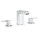 Eurocube Widespread Bathroom Sink Faucet with Double Lever Handles