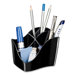 Desktop Organizer,4 Compartments,4-3/5"x3-1/2"x3-4/5",Black