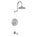 Savina Pressure Balance Diverter Tub and Shower Faucet with Cross Handle