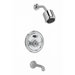 Classic Pressure Balance Diverter Tub and Shower Faucet with Cross Handle