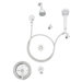 Sentinel Mark II Anti - Scald Thermostatic Complete Shower System with Decorative Index and Wall Hooks