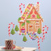 Gingerbread House Vinyl Holiday Mural Peel and Stick