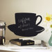 Cup and Saucer Chalkboard Accent Vinyl Peel and Stick
