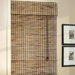 Deluxe Roman Shade with Valance in Burnt Bamboo