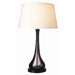 Kai One Light Table Lamp in Ebony Lacquer and Clear Midnight