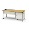 EDU 2 Instructor Tech Desk Cabinet with Data Pass Through Plate