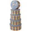 Veranda Hat Box with Braid and Cord, Lined (Set of 5)