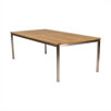 Equino Stainless and Teak Side Table