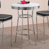 Red Cliff Retro Bar Table in Crome
