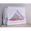 Himmelbett "Cindy" in Wei&szlig; / Pink