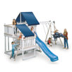 Congo Monkey Playsystem 2 with Swing Beam and Optional Accessories in White / Sand