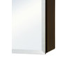 24" W x 30" H x 5.5" D Surface Mount Frameless Medicine Cabinet with Beveled Mirror in Walnut