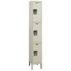 Maintenance-Free Quiet Stock Lockers - Triple Tier - 1 Section (Unassembled)