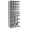 Hi-Tech Metal Bin Shelving Add-on Unit (12) 9" W x 9" H, (6) 6" W x 9" H, (12) 6" W x 6" H, (6) 12" W x 12" H, (2) 18" W x 12" H Bins