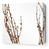 Morning Glory Undergrowth Stretched Wall Art in Chocolate 3