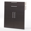 Pierce Office Storage Doors with Two Drawers in Coffee