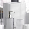 Mar-A-Lago Stripe Wastebasket in White