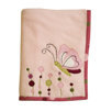 Raspberry Swirl Plush Blanket with Applique