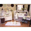 Minky Lemon Chocolate Polka Dot 4 Piece Crib Bedding Set