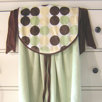 Minky Lemon Chocolate Polka Dot Diaper Stacker