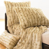 Lover Boy Luscious Faux Fur Decorative Pillow in Tawny