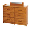 Rustic 6 Drawer Dresser