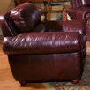 Aspen Leather Stationary Chair