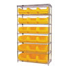 Q-Stor 7 Shelf Unit with Magnum Bins (18" x 42" x 74")