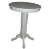 Florence Pedestal Pub Table in Solid White