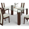 Mistral Glass Dining Table with Walnut