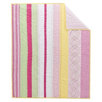 Girls Stripes 42" x 84" Curtain Panel with 3" Rod Pocket in Pink / Green / Yellow
