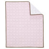 Quilted Circles Quilt in Pink and Chocolate