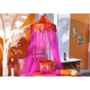 Tangerine Orange and Fuchsia Bed Canopy
