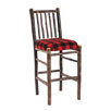 Hickory Barstool with Upholstered Seat