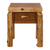 Traditional Cedar Log 1 Drawer Nightstand