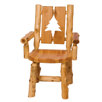 Traditional Cedar Log Cut Out Arm Chair