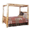 Traditional Cedar Log Four Poster Bed