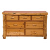 Traditional Cedar Log 7 Drawer Dresser