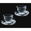 Mono Filio Glass Teacups with Saucer (Set of 2) by Tassilo von Grolman