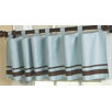 Blue and Chocolate Hotel Baby Window Valance