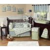 Blue and Green Argyle 9 Piece Crib Bedding Set