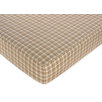 Frankie's Firetruck Fitted Crib Sheet in Plaid Print