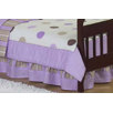 Mod Dots Purple Toddler Bed Skirt