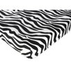 Zebra Turquoise Collection Fitted Crib Sheet  - Zebra Print