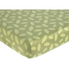 Jungle Time Fitted Crib Sheet in Green