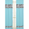 Zebra Turquoise Collection Window Panels 