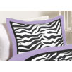 Purple Funky Zebra Standard Pillow Sham